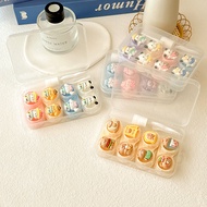 Four Pairs Cute Contact Lens Case DIY Set Cartoon Color Contact Lens Box Multi-Picture Companion Box