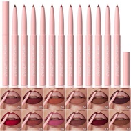 DUNUF Velvet Matte Lip Liner Set 12 Sticks Easy Coloring Lip Liner Stick Lipstick Pen Nude Color Lon