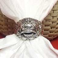 Cincin Ring Perak Silver Bali Lebar Ukir Barong Lebar Asli 925 Pria