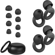 JUSTRVN Ear Plugs for Sleeping, 2 Pairs of Reusable Earplugs for Noise Reduction 25dB-30dB with 8 Ea
