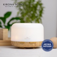 [KIRONA SCENT] Minimalistic Style Ultrasonic Humidifier | 600ML Wood Aroma Diffuser | Muji Style | 8 LED Light | Auto Shut-off Function | Aromatherapy LED Night Lamp | Free 30ml Diffuser Essential Oil