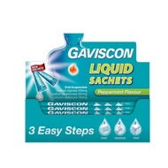 Gaviscon Original Liquid Sachets Peppermint Flavour 10ml Indigestion, Heart Burn