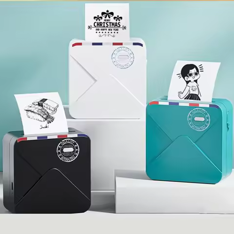 New Phomemo M02s Cell Phone Photo Thermal Photo Mini Portable Printer Student Error Usb Bluetooth In