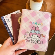 My Melody Cartoon Passport Cover for Women, Passport Protector, Document Organizer, Travel Passport 
