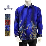 90651 (New Release) Bentop Baju Batik Kemeja Lelaki Long Sleeve Baju Batik Lengan Panjang