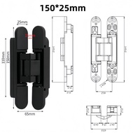 Engsel Pintu Tanam Kamuflase Tersembunyi Invisible Hidden Concealed Door Hinge Adjustable Aksesori P