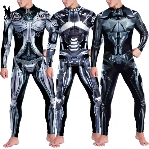 [You're My Secret] Cool CyberPunk Jumpsuit Cosplay Bodysuit Steampunk Cosplay Costume Zentai Superhe