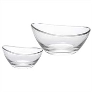 Vetri Medium Bowl, Clear, 5.1 inches (13 cm), "Papaya" Ball, Comes in a Presentation Box, Pack of 2,