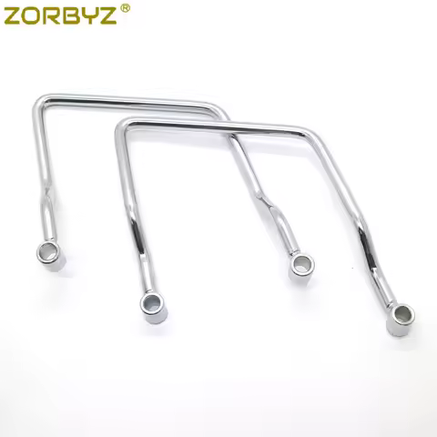 ZORBYZ Motorcycle Chrome 19cm Saddle bag Support Bar Mount Bracket For Honda Shadow Aero VT 750 600 