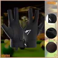 ELAINE2 Billiard Glove, Left Right Hand Elastic Snooker Glove, Durable Anti-slip Three Fingers Breat