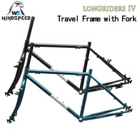 26ER NEW!! WINDSPEED LongRiders 4 Frame with Fork CR-MO Steels Travel Cycling Bicycle Parts Disc/V B