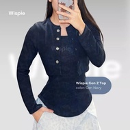 Wispie Gen Z Top | Atasan Rib Wanita kombinasi dengan Cardigan