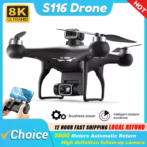 S116 MAX Elf Drone Professional 5G 8K Dual ESC Camera Optical Flow Brushless 360° Obstacle Avoidance