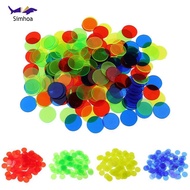 Simhoa 100pcs Count Bingo Chips Markers for Bingo Card Adult Party Toys Mixed Color