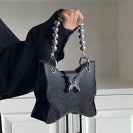Niche Design High-End Millennium Hot Girl Y2K Butterfly Bag Portable Chain Mini Mobile Phone Messeng