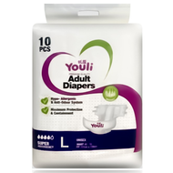 【ทั้งชาย และหญิง】YOULI ผ้าอ้อมผู้ใหญ่100pcs/ชิ้น 2000ML M/L แบบแปะเทป ระบายอากาศ กันรั่วซึม ผ้าอ้อมบ