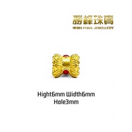 SF 烤漆红点莲花手串/100%AU999GOLD(GLZ374)