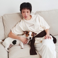 AMR DE SAISON (AIMER)-Logo Embroidery Oversized T-Shirt (Relaxed)
