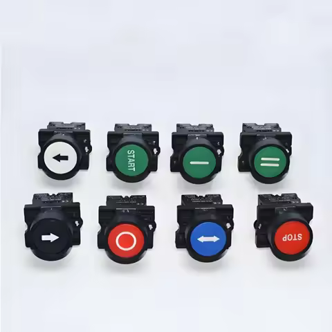 22mm Start Stop Button With The Arrow Symbol XB2 Flat Touch Switch Button Momentary Button Switch Pl