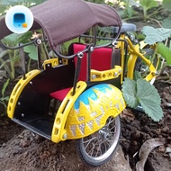 MINIATUR DIECAST BECAK BESI WARNA KUNING BSR