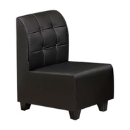 [特價]IHouse-馬丁尼 海灣型皮沙發 單人中椅黑色