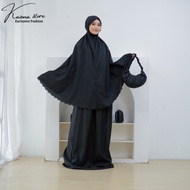Cladia Loft - Mukena Travel 2in1 Allyzar Medium | Chin Zipper + Luxury Bag | Lightweight, Cool & Ver