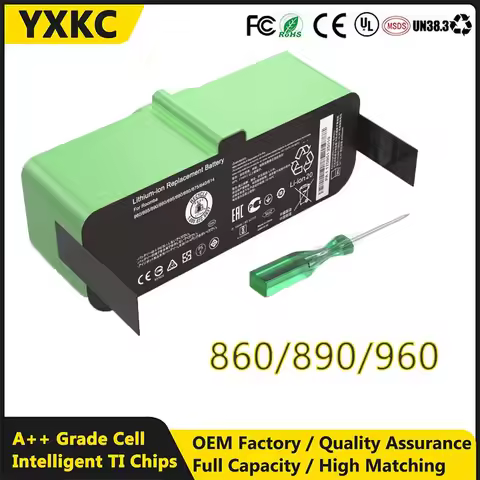 Battery for iRobot Roomba Battery 1800LI Lithium Ion Battery for Roomba 690 675 960 895 890 860 850 