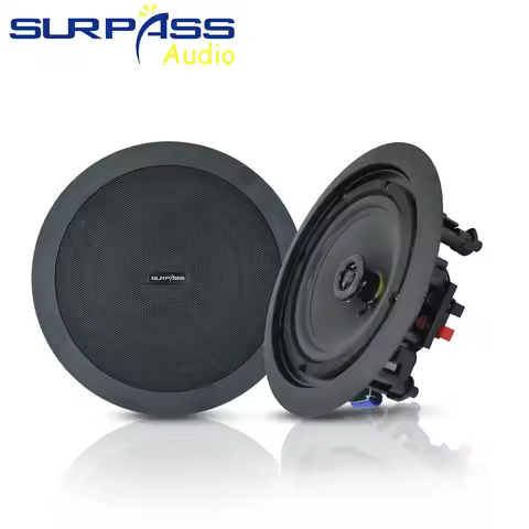 Home Theater Ceiling Speaker 6 Inch 8ohm 30W Coaxial Passive Speakers Flush Mount ABS Material Music