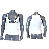 ST220 เสื้อกล้ามผ้าพิมพ์ คอลึก กุ้นคอ - แขน Awesome sport