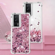 For Xiaomi Poco F5 Pro 5G Case Liquid Glitter Quicksand Shockproof Silicone TPU Phone Cover For Coque Mi POCO F5 Pro Capa