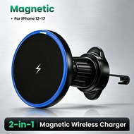Magsafe 15w Car Charger Wireless Mount & Stand Automatic for Iphone 16 15 Pro