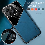 Honor X8B X8A 4G 5G 2024 Case Leather Car Magnetic Frame Protect Cover For HonorX8B HonorX8A HonorX8