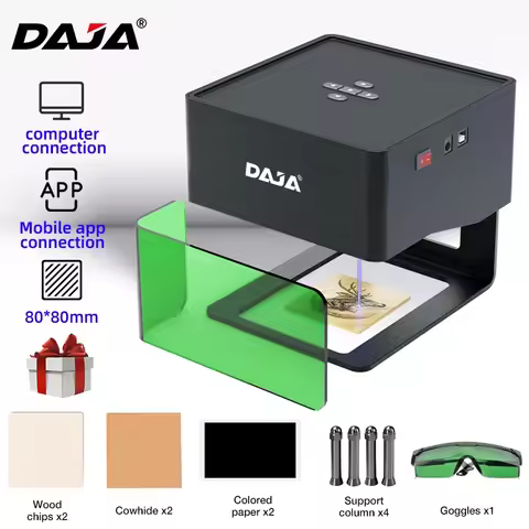 DAJA DJ6 Mini Portable Laser Carving Machine Bluetooth DIY Leather Wood Plastic Acrylic Fully Automa