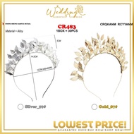 1PC-LEAF JEWELRY HAIRBAND/DIAMOND HAIRBAND/WEDDING HEADBAND/CROWN/SILVER GOLD TIARAS CROWN/CR483/CR4