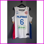 ∇ ⊙ ◄ Gilas Pilipinas White Jersey 2023 Clarkson #6