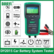 DUOYI DY2015 12V Car Motorcycle Battery System Tester Analyzer CCA Capacity Electronic Load Battery Charge Cranking Test Tools