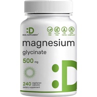 DEAL SUPPLEMENT Magnesium Glycinate 500mg, 240 Veggie Capsules | 100% Chelated for Easy Absorption |