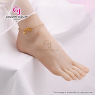GJ Jewellery Emas Korea Emas Bangkok 24K Woman Anklet Bebola Gold Silver/Silver Gajah Papan/Papan Ju