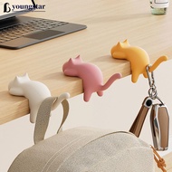 YOUNGSTAR Cute Cat Design Desk Side Bag Hook Hanger Portable Table Hook Handbag Backpack Travel Bag 