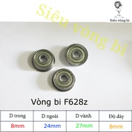 Flange bearing F628Z - Rim bearing F628Z - Standard 8x24x8mm (27mm rim)