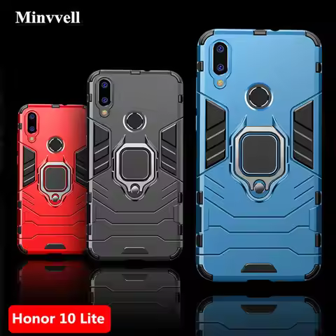 For huawei honor 10 lite 10i 10 i case Armor Ring Magnetic Card Holder Shockproof Phone Cover For hu