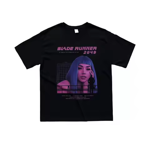 Retro Cyberpunk Neo Noir Sci-Fi Movie Blade Runner 2049 Joi Android Character Graphic Tee Vintage Pi