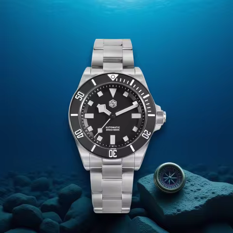 San Martin SN0121TD Titanium Diving Watch ST2130 Automatic Movement Watches Grade5 Titanium 120 Clic