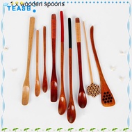 TEASG Wooden Spoon Handmade Home Living Kids Spoon Rice Soup Desserts Condiment Honey Tea Scoops