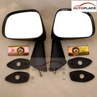 FOR TOYOTA HILUX PICKUP 4x4 DLX SR5 22R FENDER MIRROR WING SHAPE BLACK PAIR NEW