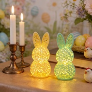 3D Rabbit Lamp Bunny Night Light, 3D Illusion lamp for Kids, Easter Hollow Out Bunny Lamp 3D Print H