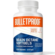 Brain Octane C8 MCT Oil, 2000mg Caprylic Acid Triglycerides from Non-GMO Coconuts, 60 Softgels, Bull