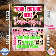Calendar 2026 FREE LAYOUT A3 SIZE Customize Calendar 2026 Double Loop Wire PERSONALIZED