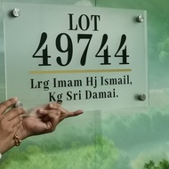 HOUSE NUMBER, PLAT RUMAH , NOMBOR RUMAH