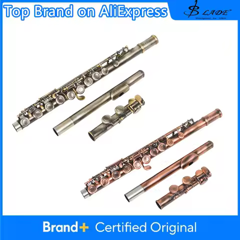 SLADE Flute 16 Closed Holes C Key Flute High Quality Antique Copper Professional Transverse Flute Co